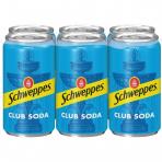 Schweppes - Club Soda 7.5oz 6pk Cans (66)